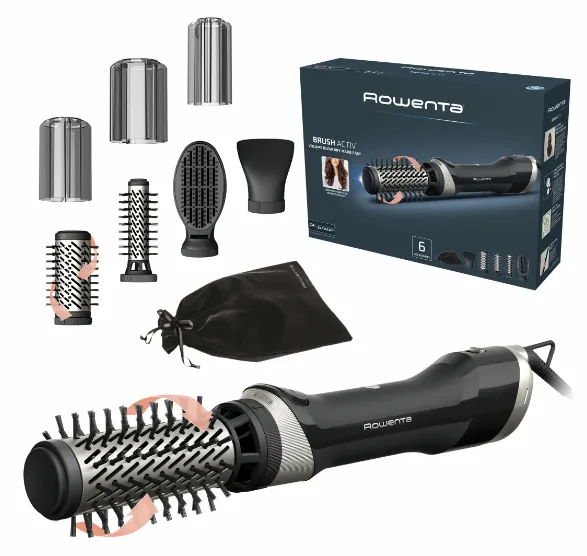Фен-щітка Rowenta 1000 Вт керамічна чорна 3 швидкості 3 температури