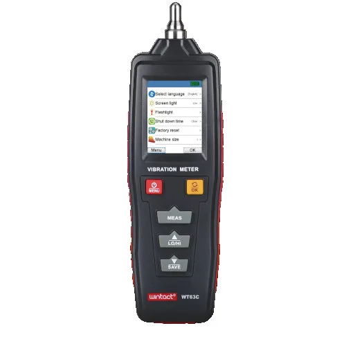 Віброметр WINTACT WT63C вимірювання частоти 0-10 кГц пластиковий дисплей 15х7х3 см кольоровий