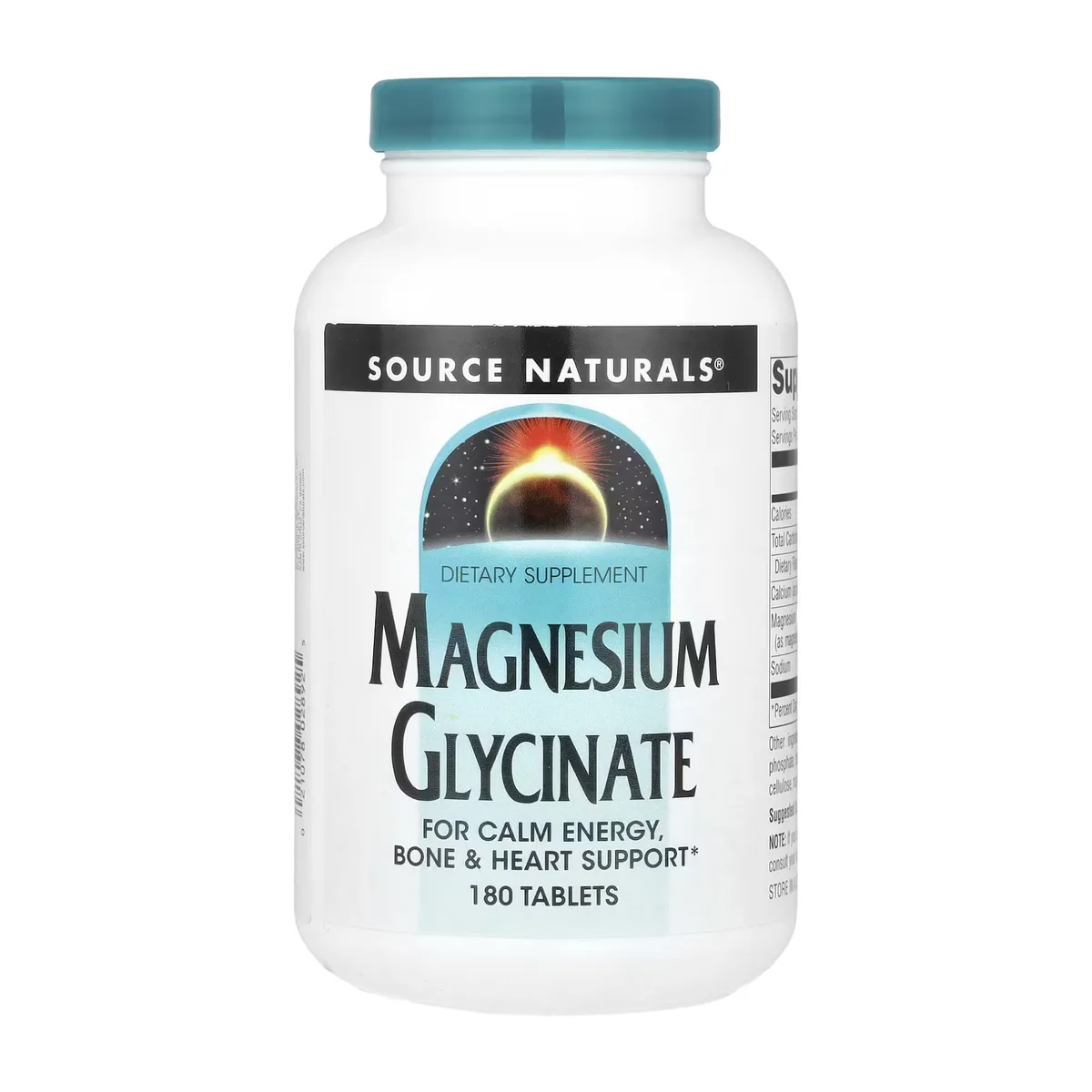 Магній гліцинат Source Naturals 180 таблеток хелатний для енергії та серця