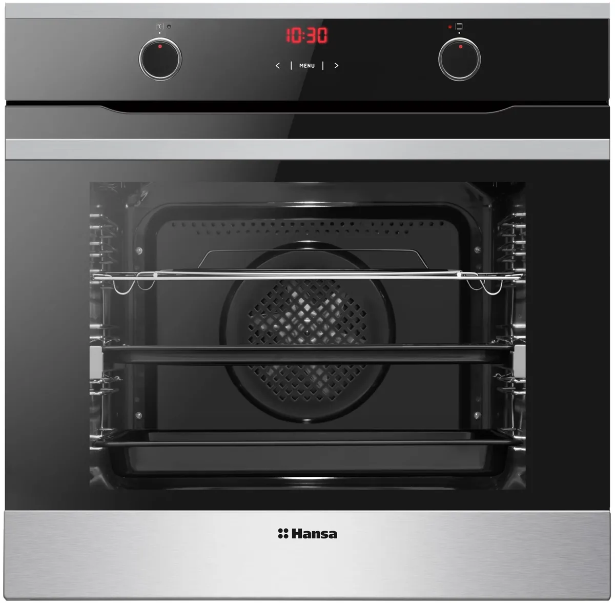 Комплект Hansa електрична духовка газова варильна панель чорна для кухні приготування їжі