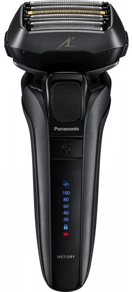 Електрична бритва Panasonic, сіткова, 14000 об/хв, 5 бритв. головок, Li-Ion, сухе та вологе гоління, тример, чохол, док-станція.