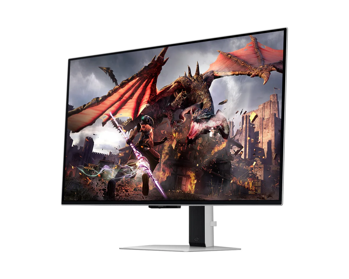Монитор Samsung 32" Odyssey G80SD HDMI, DP, USB, Bluetooth, OLED, 3840x2160, 240Гц, 0.3мс, совместимый с G-Sync.
