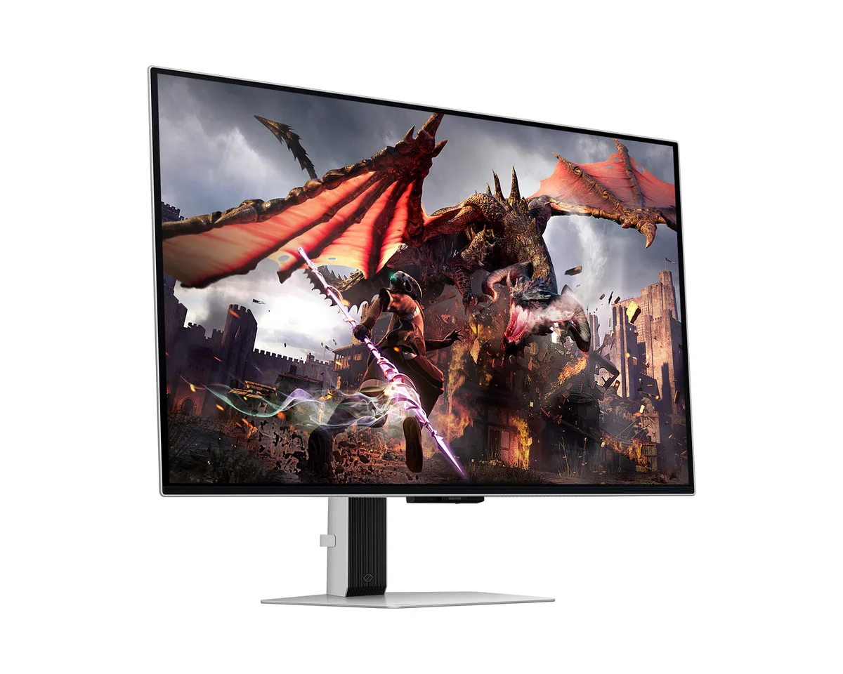 Монитор Samsung 32" Odyssey G80SD HDMI, DP, USB, Bluetooth, OLED, 3840x2160, 240Гц, 0.3мс, совместимый с G-Sync.