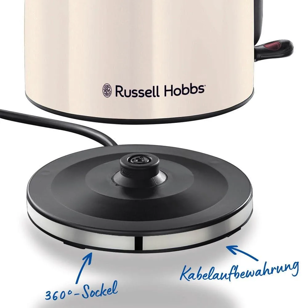 Електричний чайник Russell Hobbs, 1.7л, металевий, кольору жасміну.