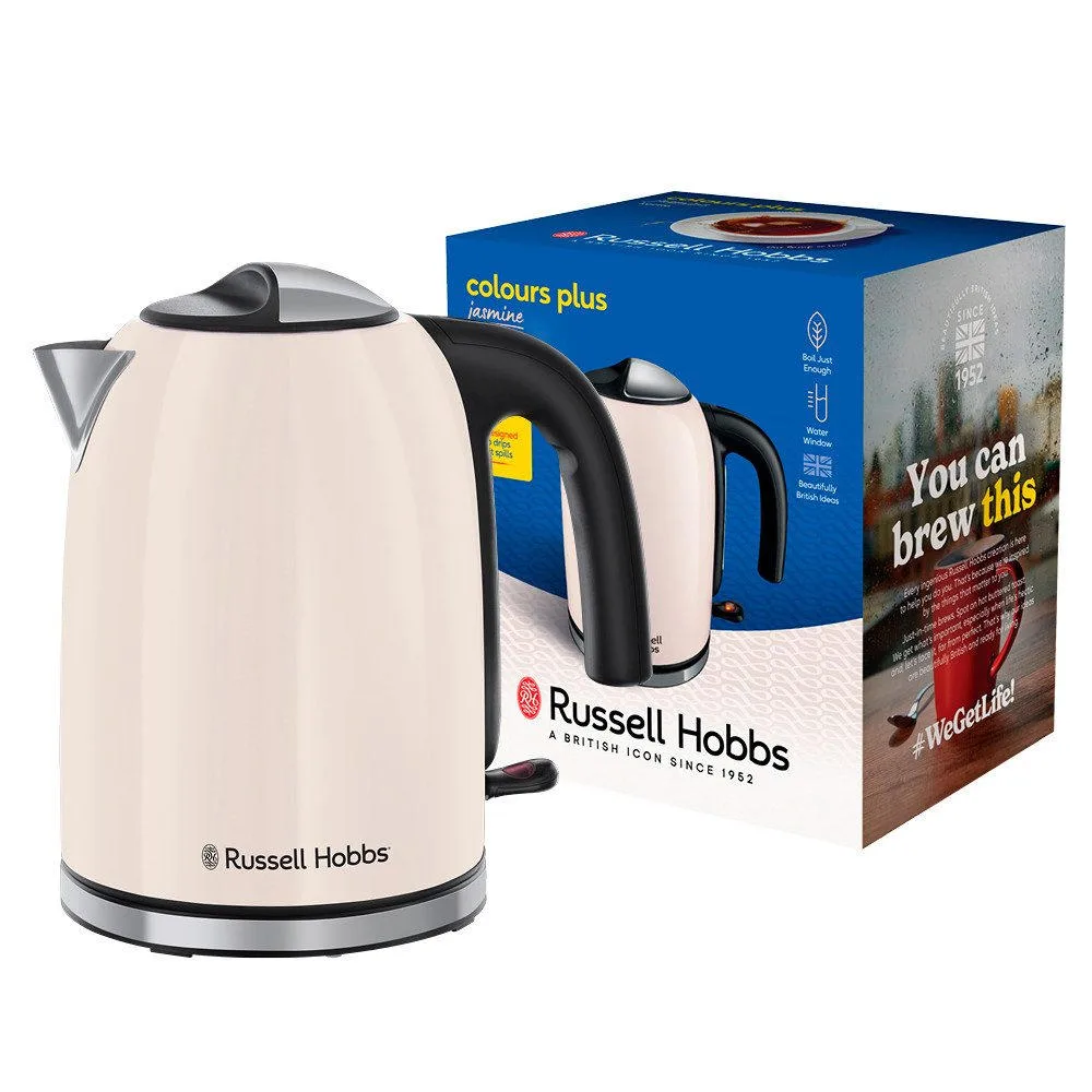 Електричний чайник Russell Hobbs, 1.7л, металевий, кольору жасміну.