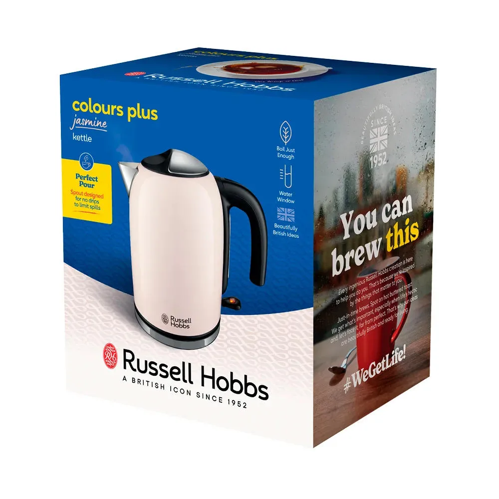 Електричний чайник Russell Hobbs, 1.7л, металевий, кольору жасміну.