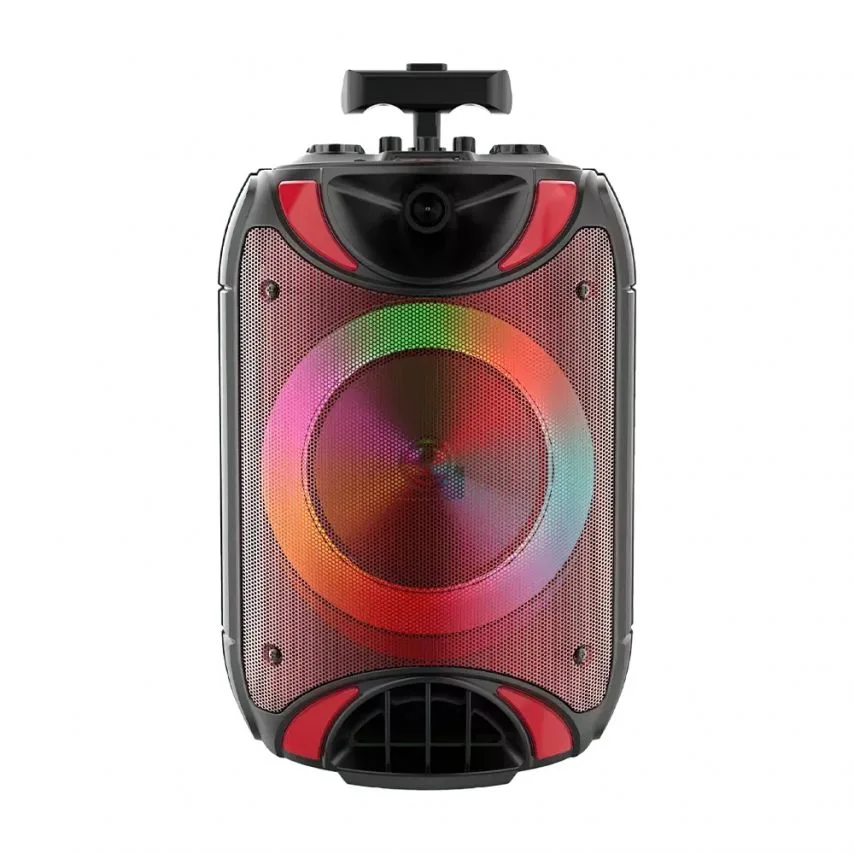 Портативна колонка Bluetooth 15W червона 285х255х425 мм з мікрофоном та функцією караоке
