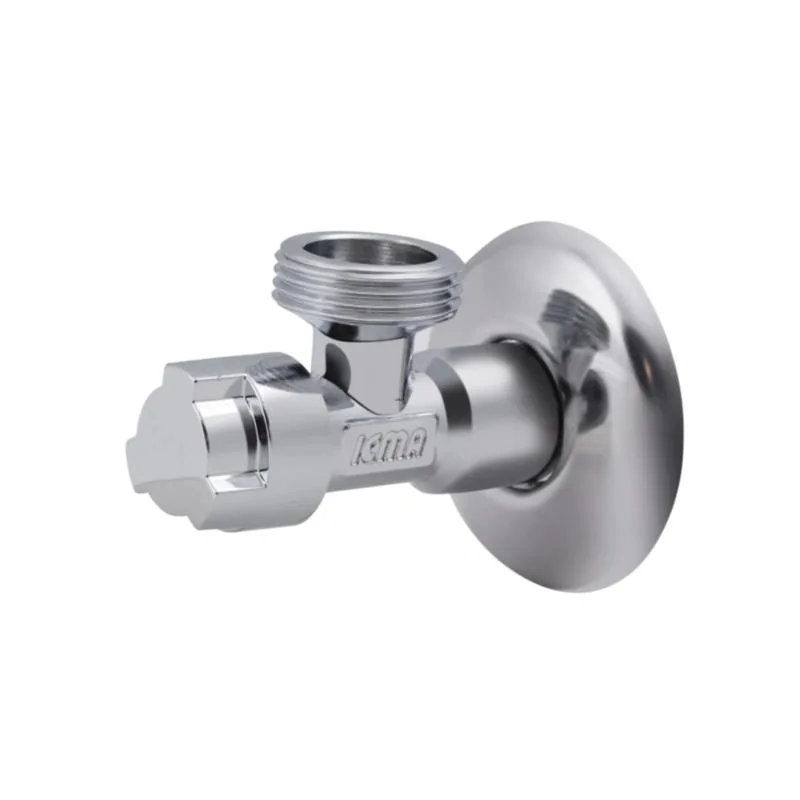 Кран приладовий кутовий ICMA 519 1/2"x3/4" латунь хромований 54х75х54 мм