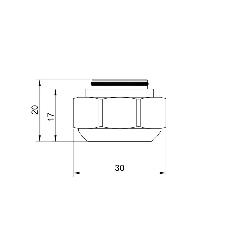 Євроконус 16x3/4" Латунний Нікельований Icma