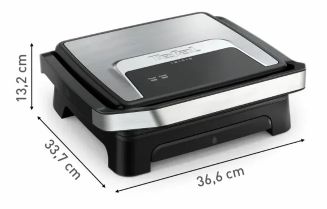 Електрогриль Tefal Нержавіюча сталь 290х260 мм Чорний