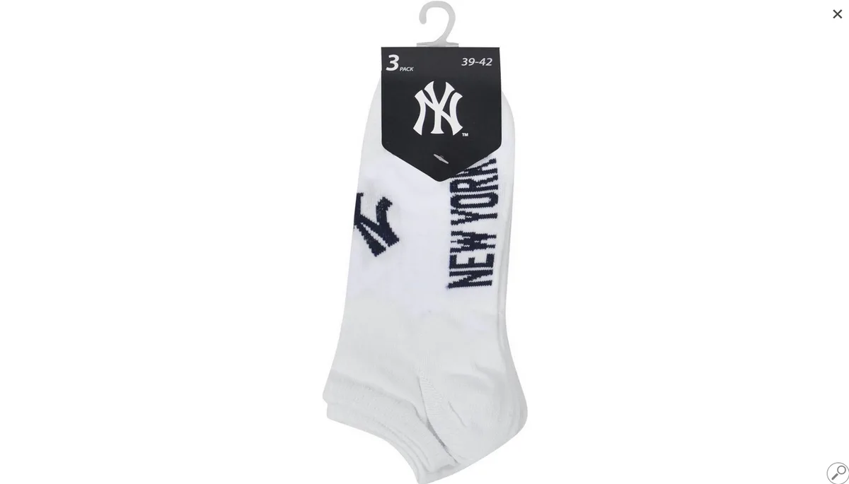 Шкарпетки New York Yankees 3 пари бавовна 39-42 білий
