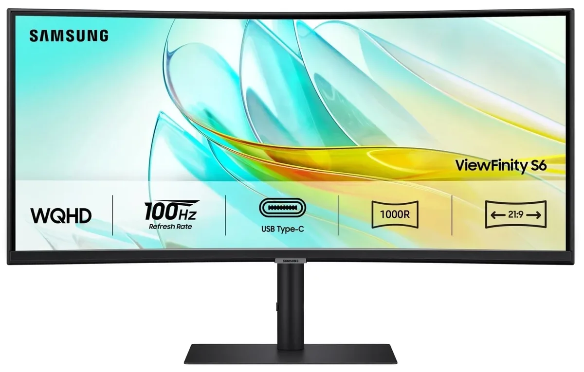 Монитор Samsung 34" S34C650 HDMI, DP, USB, VA, 3440x1440, 21:9, 100Гц, ИЗГНУТЫЙ