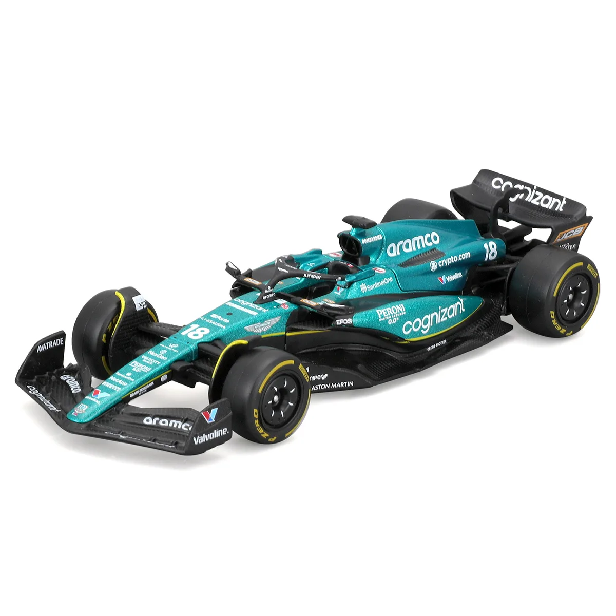 Автомодель Bburago метал 1:43 Aston Martin AMR23 зелений