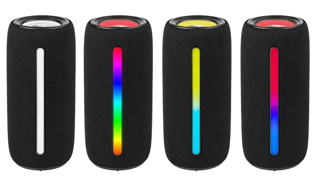 Блютуз колонка Tracer портативная 10 Вт черная IPX5 с RGB подсветкой