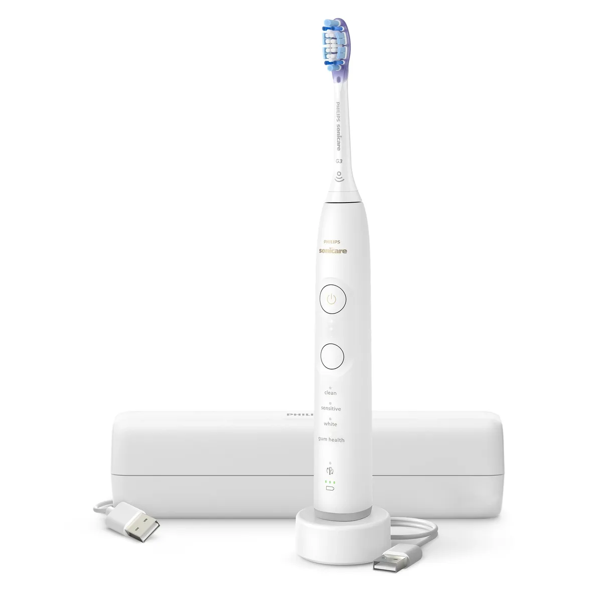 Електрична зубна щітка Philips Sonicare 7100 Series, 62000 коливань на хвилину, 1 насадка, футляр, білий.