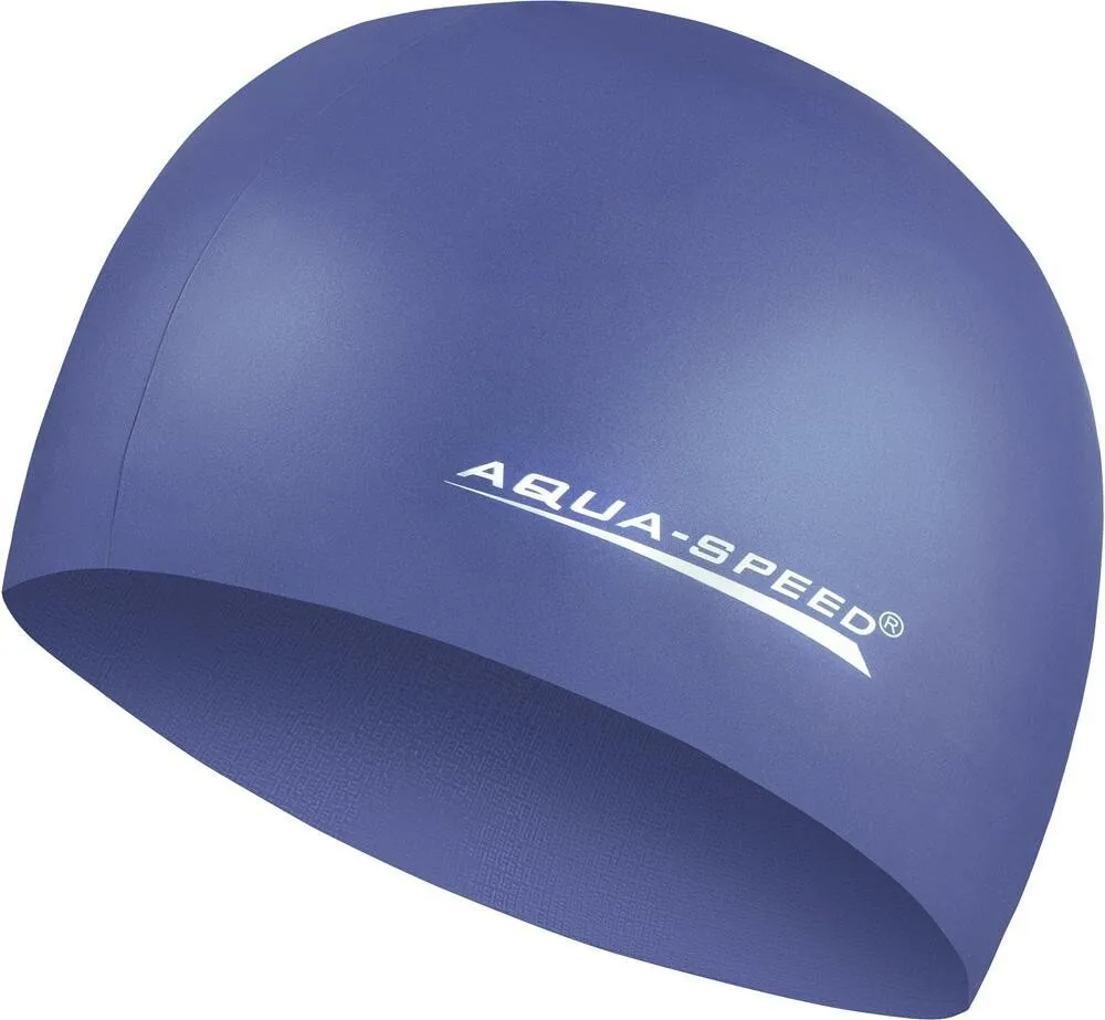 Шапка для плавания AQUA SPEED силикон OSFM синяя