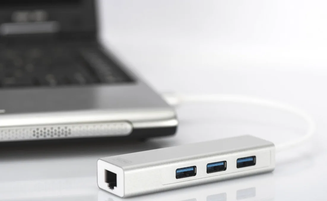 Хаб DIGITUS USB-A > 3xUSB-A/RJ45