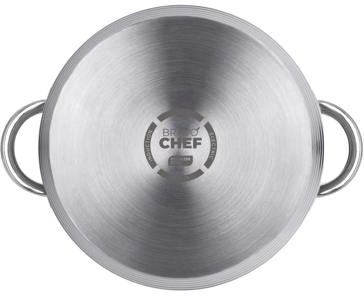 Каструля Bravo Chef нержавіюча сталь 20 см 3,6 л з кришкою