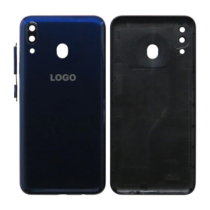 Корпус Samsung High Quality синий со стеклом камеры для M20 M205 2019.