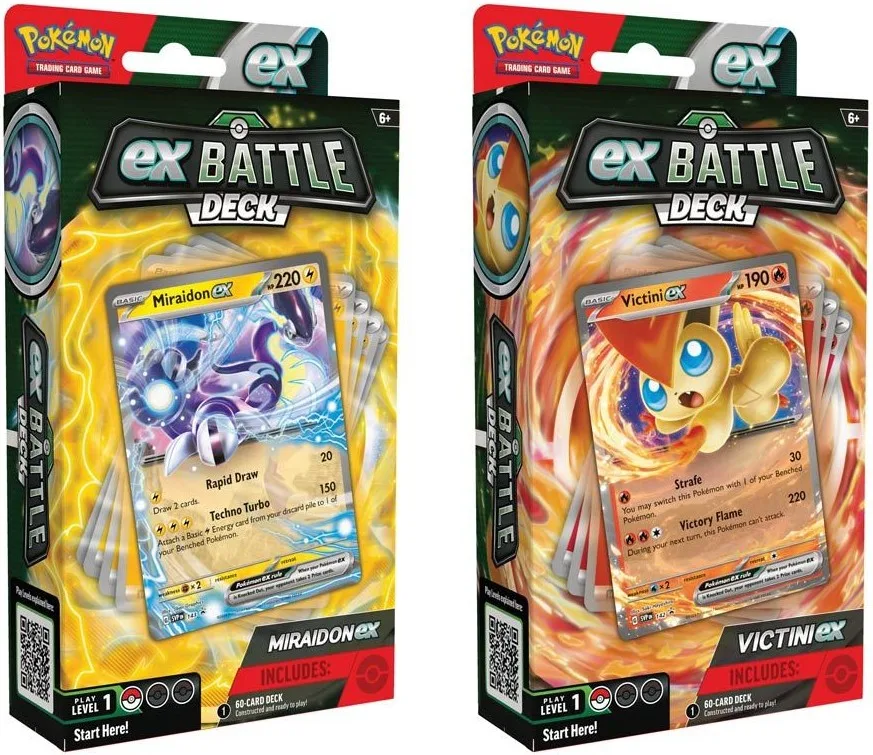 Колекційна карткова гра Pokemon: Miraidon/Victini ex Battle Deck (1 випадково)