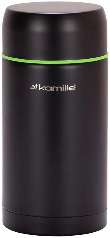 Термос Kamille нержавіюча сталь 1000 мл чорний