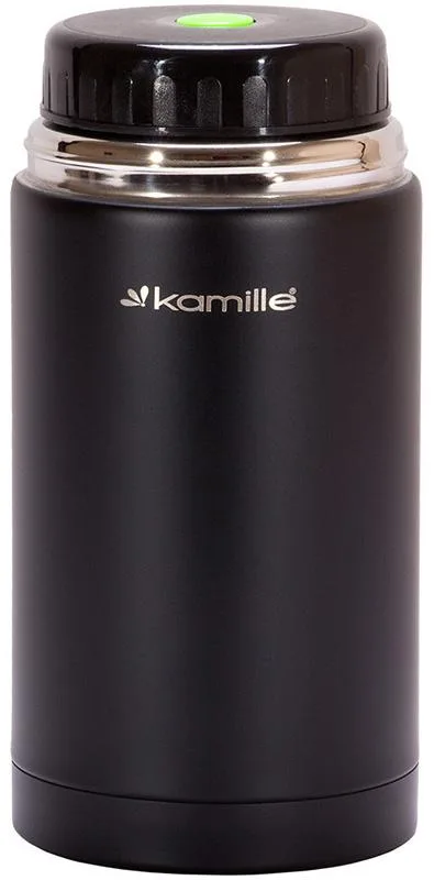 Термос Kamille нержавіюча сталь 1000 мл чорний