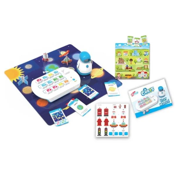 Интерактивный робот Edu-Toys программируемый белый голубой 33х33х11 5 см 1 49 кг