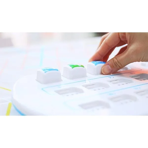 Интерактивный робот Edu-Toys программируемый белый голубой 33х33х11 5 см 1 49 кг