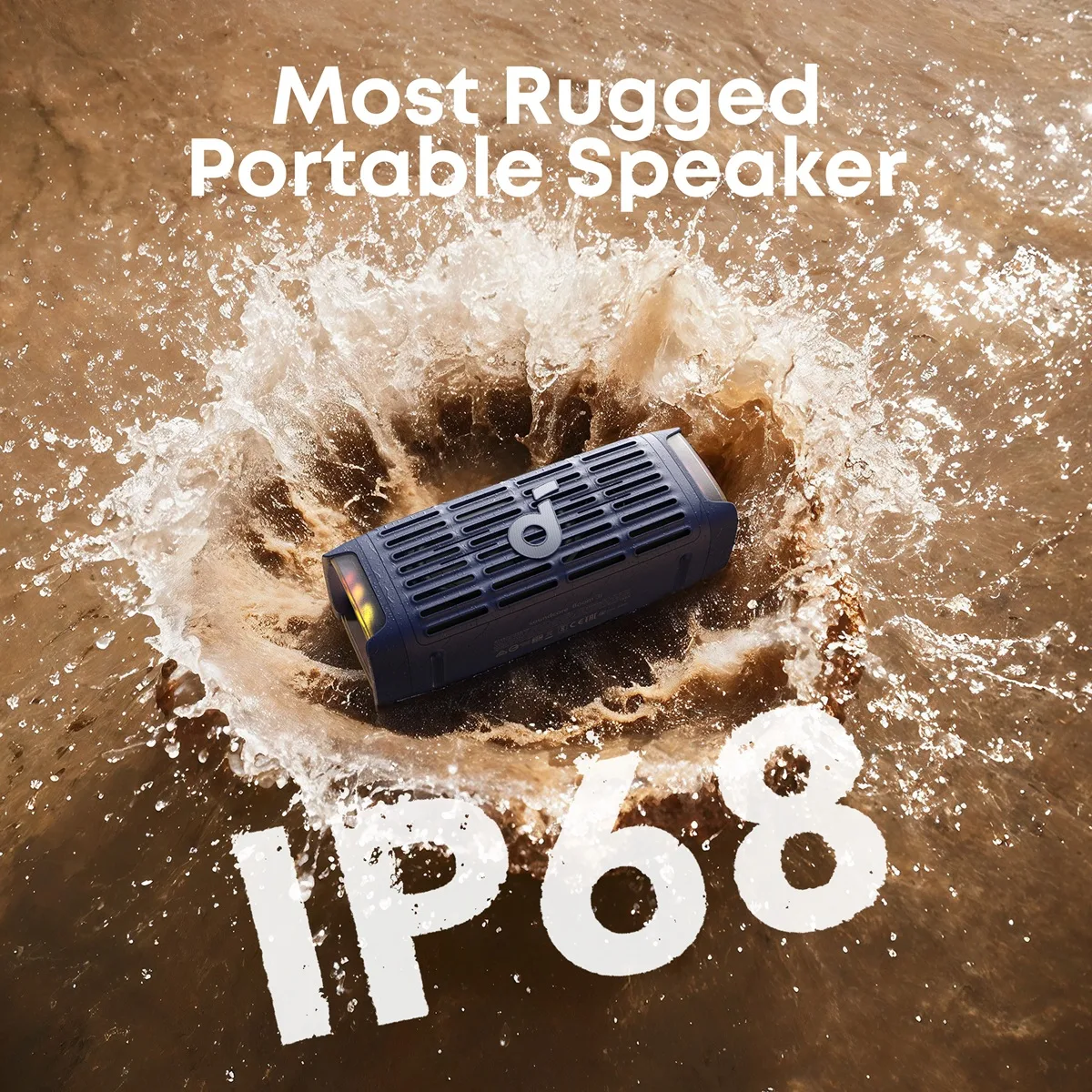 Портативна акустика Anker 50 Вт синя IP68 210х85х78,5 мм