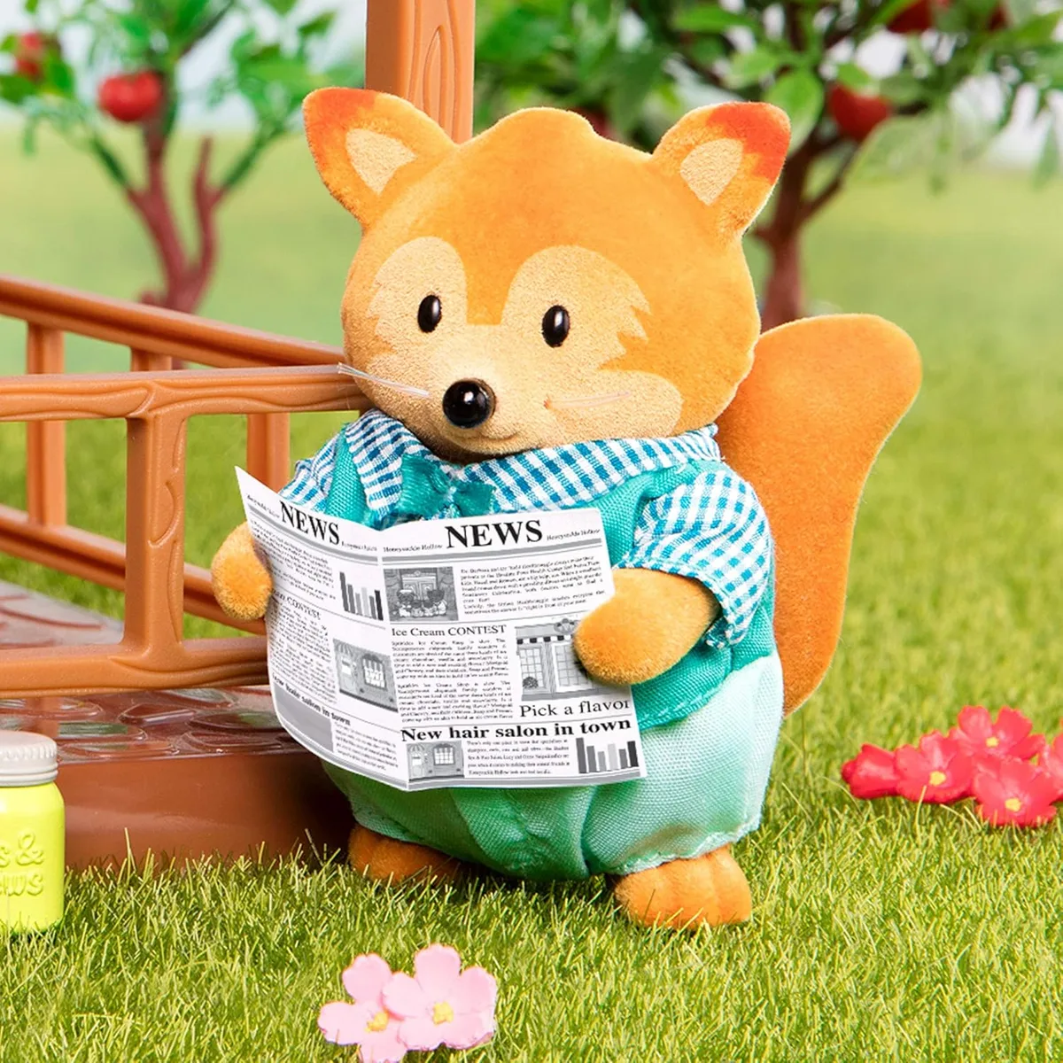 Набор фигурок Li'l Woodzeez Семья Лисичек 4 шт, книжка EN