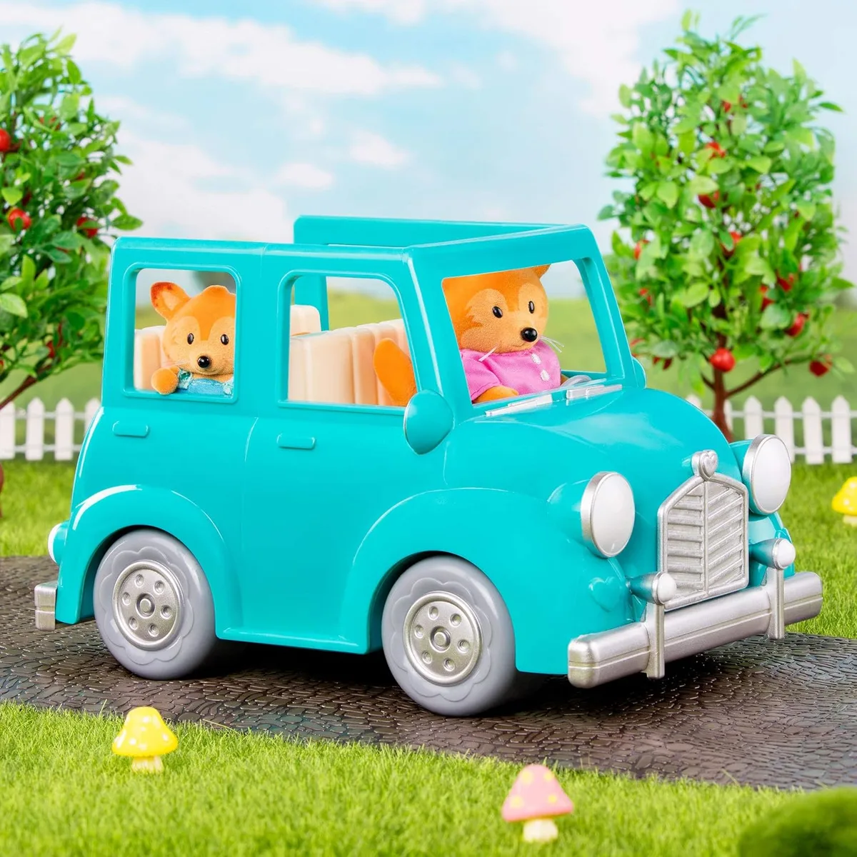 Набор фигурок Li'l Woodzeez Семья Лисичек 4 шт, книжка EN