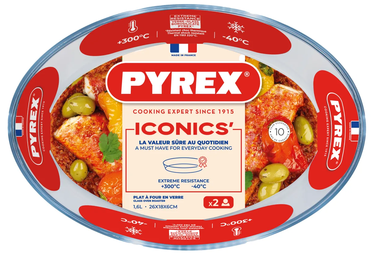Форма для запікання Pyrex боросилікатне скло овальна 26х18х6 см 1,6 л
