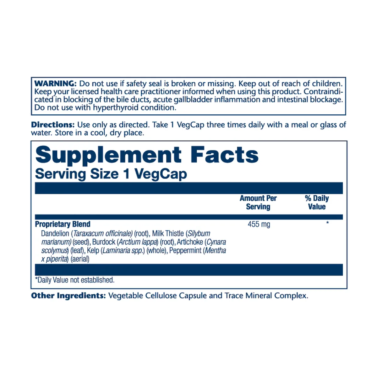 Liver Blend Solaray 100 капсул для здоровья печени и детоксикации организма