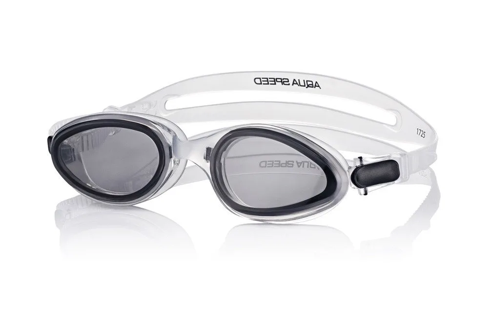 Окуляри для плавання AQUA SPEED силікон прозорий чорний OSFM