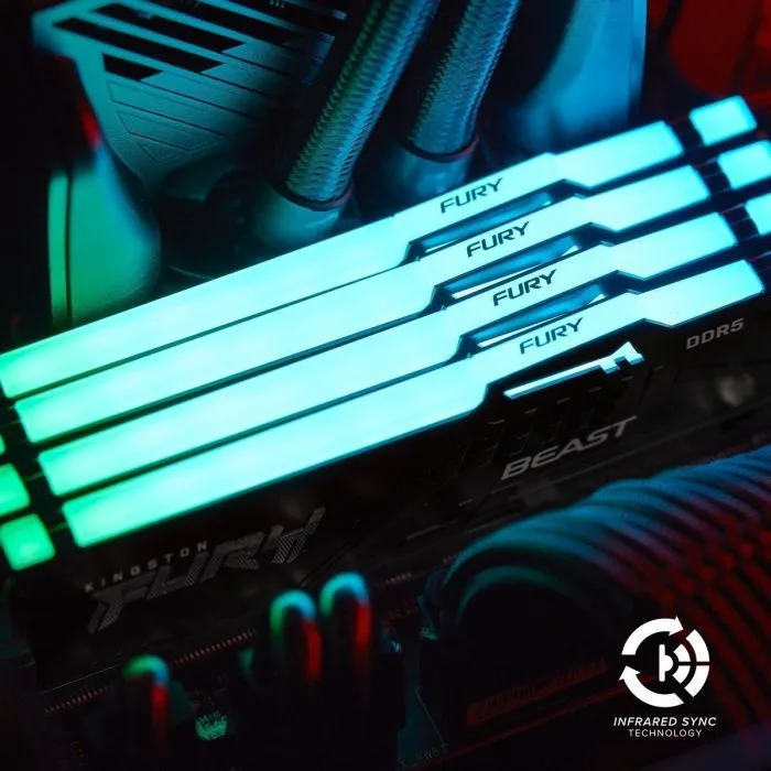 Пам'ять ПК Kingston DDR5 64GB KIT (32GBx2) 5600 FURY Beast