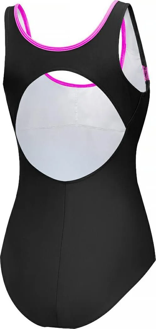 Купальник закритий Aqua Speed 22% Xtra Life Lycra 38 чорний рожевий