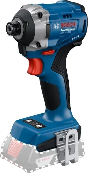 Акумуляторний ударний гвинтоверт Bosch Professional GDR 18V-215, 18В, 215Нм, 3800об/хв, для гвинтів M6-M16, кейс, 1кг, без батареї