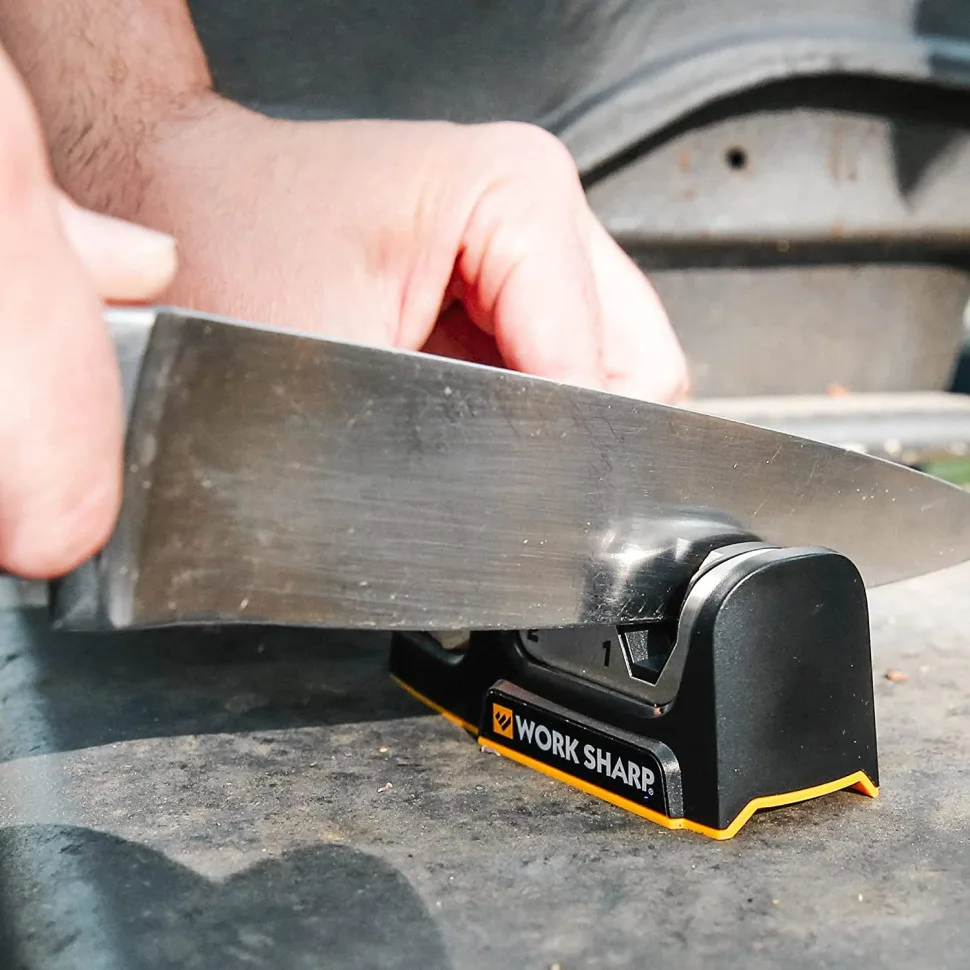 Точилка кухонная механическая Work Sharp керамическая карбидная 20° компактная черная