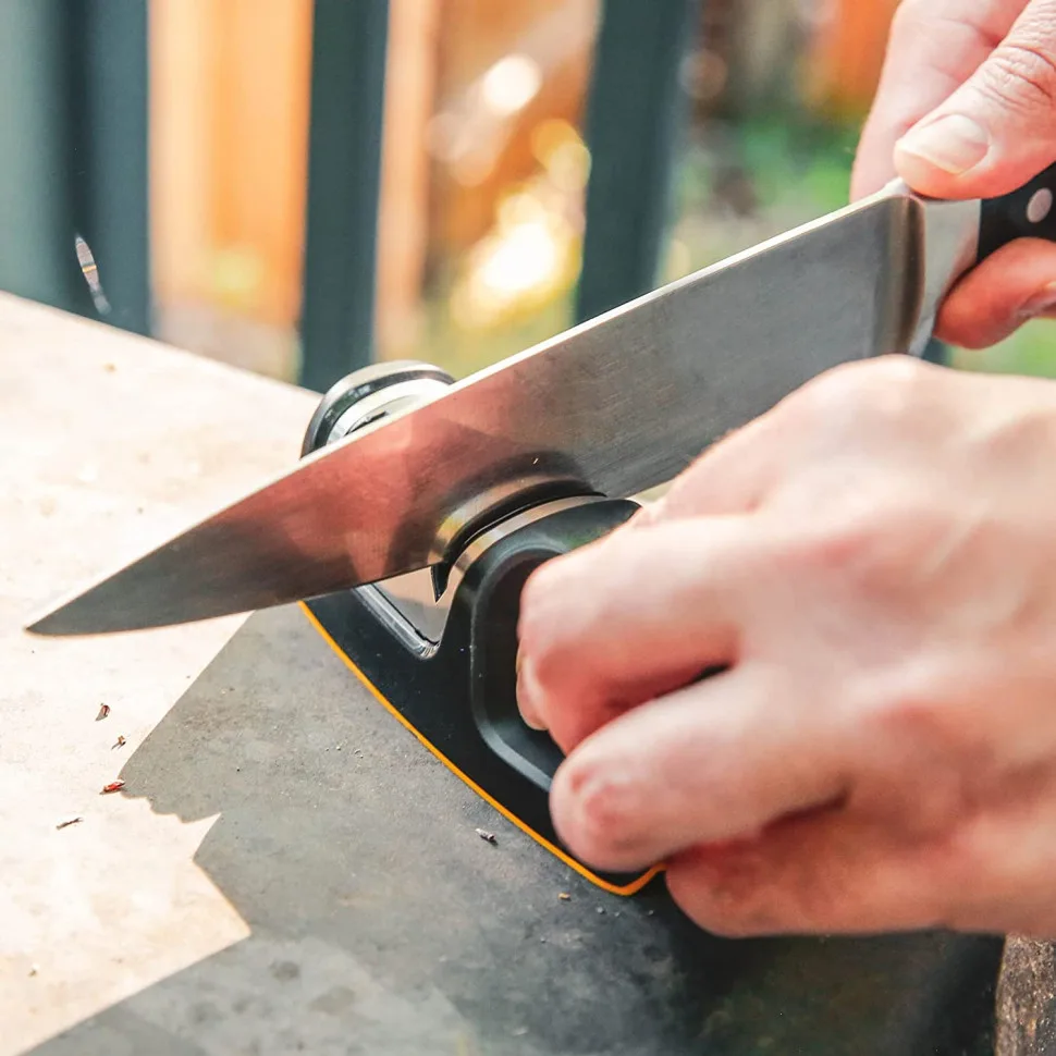 Точилка кухонная механическая Work Sharp керамическая карбидная 20° компактная черная