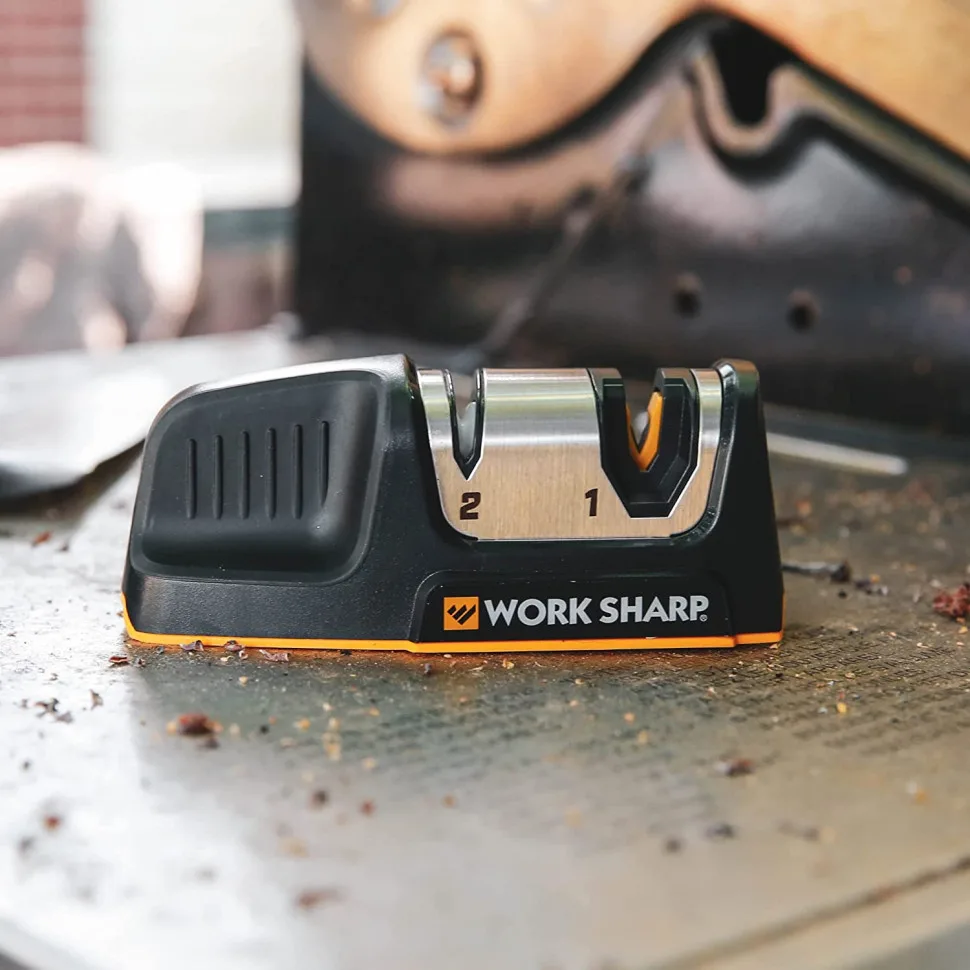 Точилка кухонная механическая Work Sharp керамическая карбидная 20° компактная черная