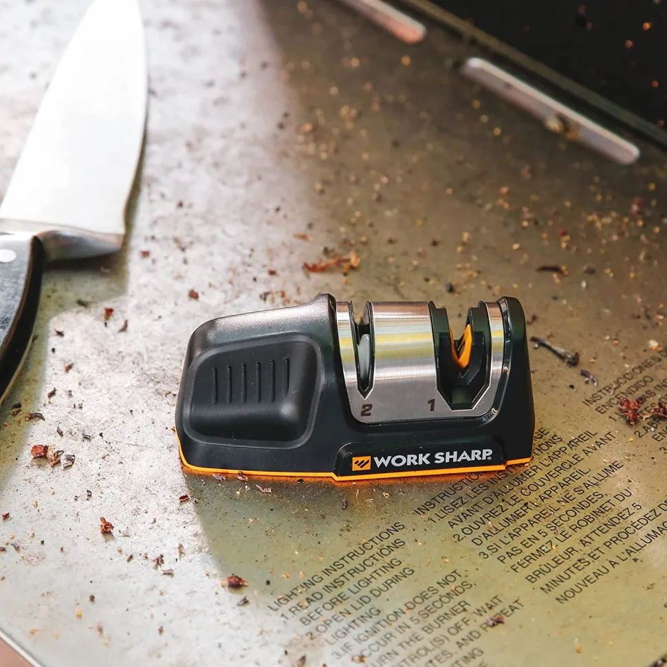 Точилка кухонная механическая Work Sharp керамическая карбидная 20° компактная черная