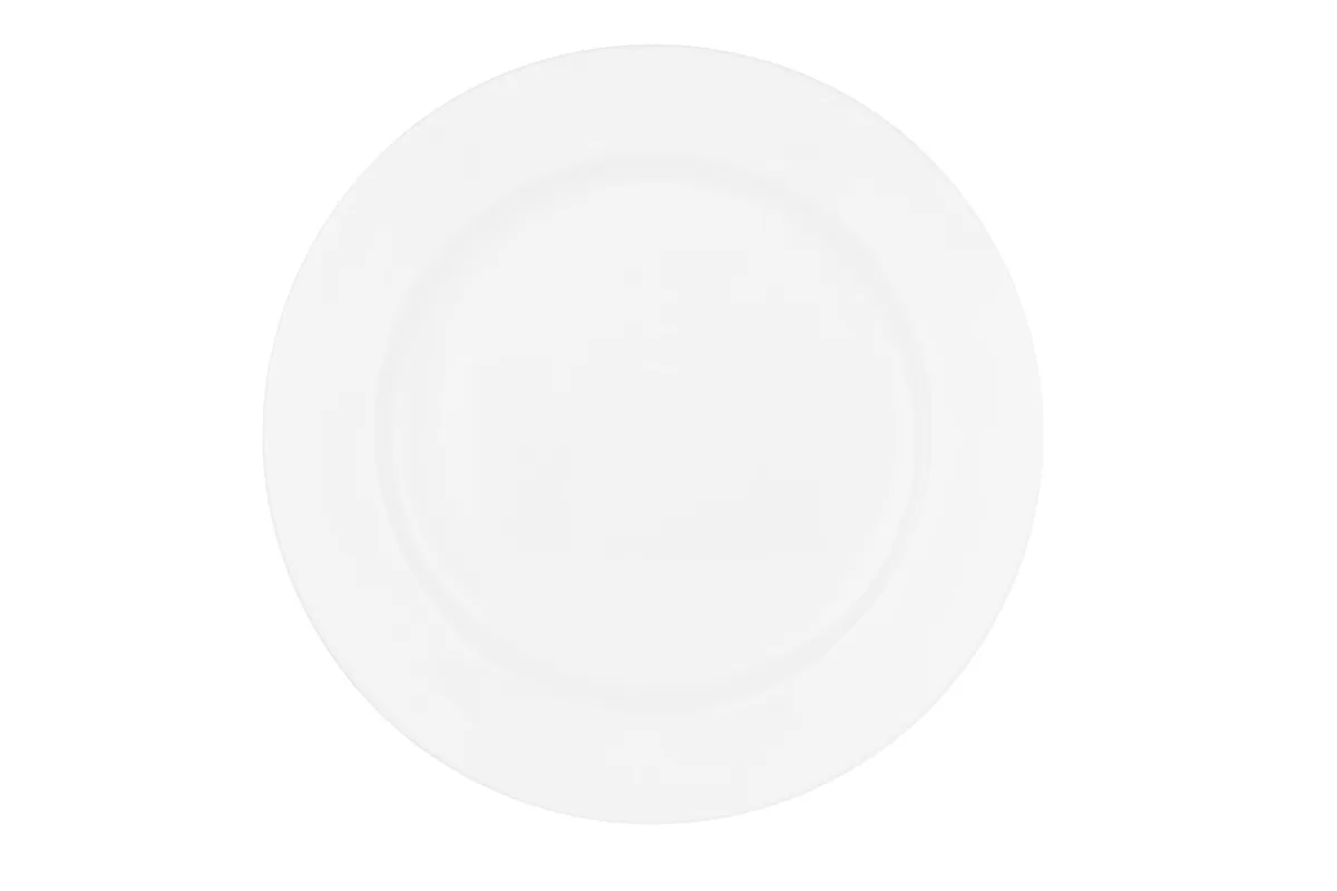 Обідня тарілка ARDESTO Prato, 25 см, з порцеляни, білого кольору.