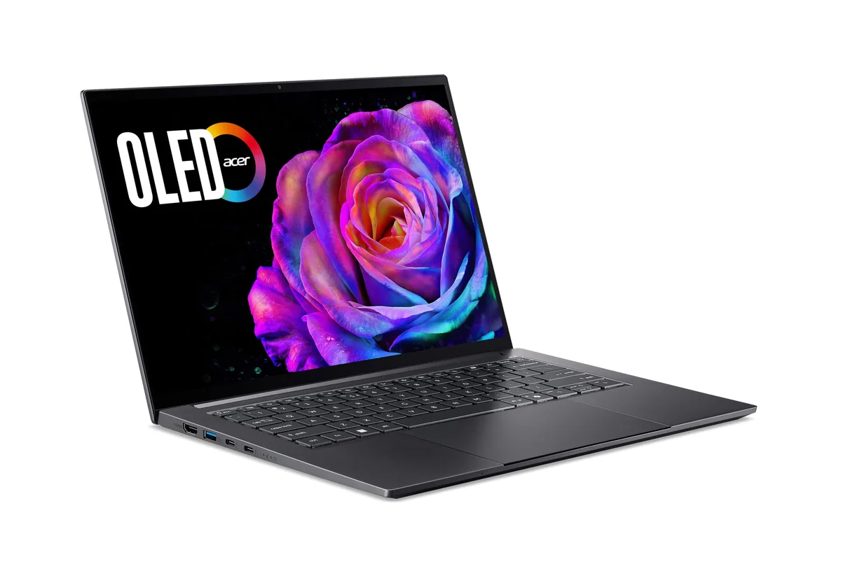 Ноутбук Acer Swift X 14 SFX14-73G 14.5" 2.8K OLED, Intel U7-255H, 16GB, F1TB, NVD5050-8, Win11, сірий