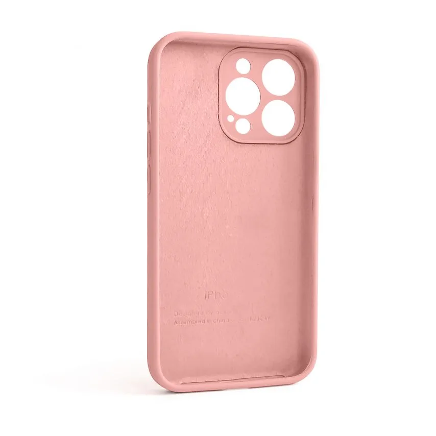Чохол Silicone Case для iPhone 13 Pro силіконовий  закрита камера рожевий