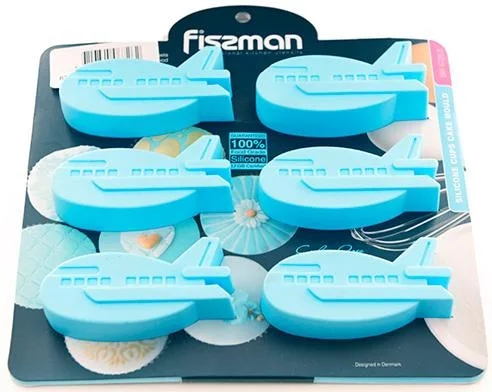 Форма для випічки Fissman силіконова 22х20 см блакитна 6 осередків