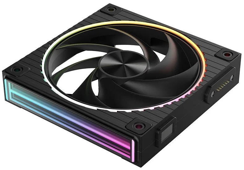 Корпусний вентилятор Zalman ZM-DF120R  ARGB,  120мм, 800-2300rpm, 4pin, PWM, 3pin+5VARGB, 34,5dBa, POGO pin, Magnetic,  Reversed, чорний