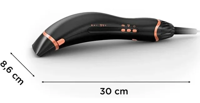 Фен Rowenta 1300 Вт 3 скорости с ионизацией и концентраторами 8,6х30 см Черный