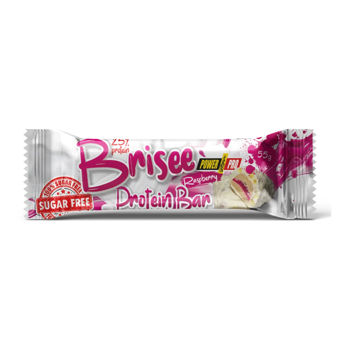 Батончик Brisee 25% протеїну 20х55 г Малина