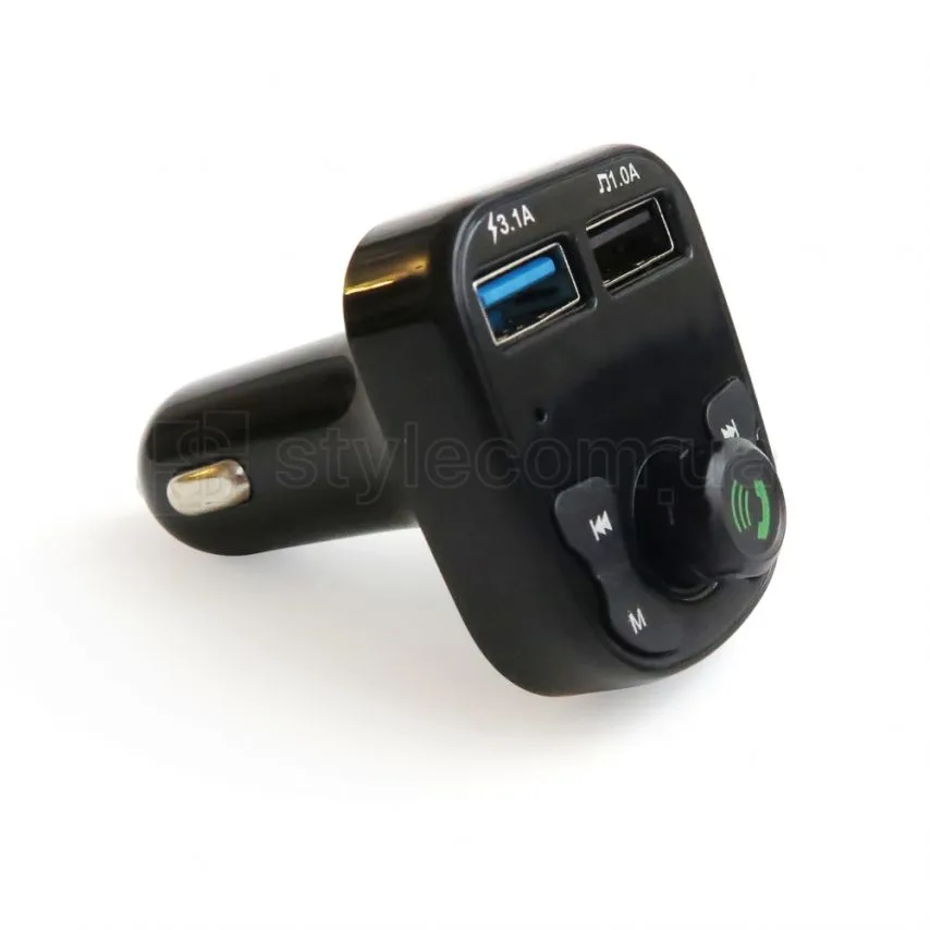FM-трансмітер Bluetooth 4 порти USB 2 чорний
