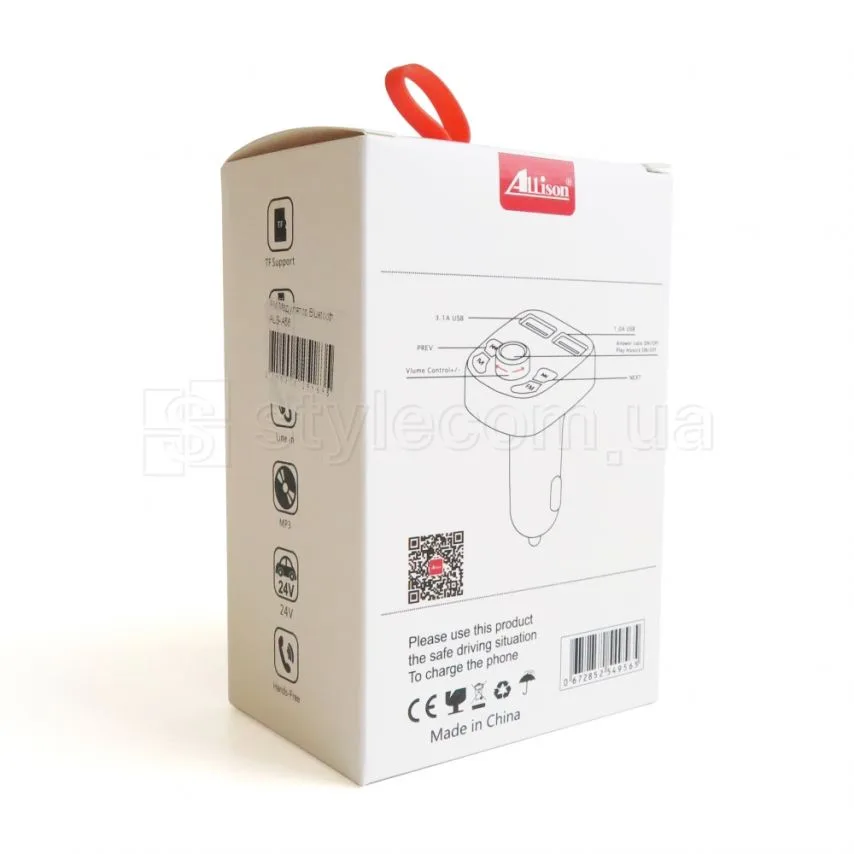 FM-трансмітер Bluetooth 4 порти USB 2 чорний